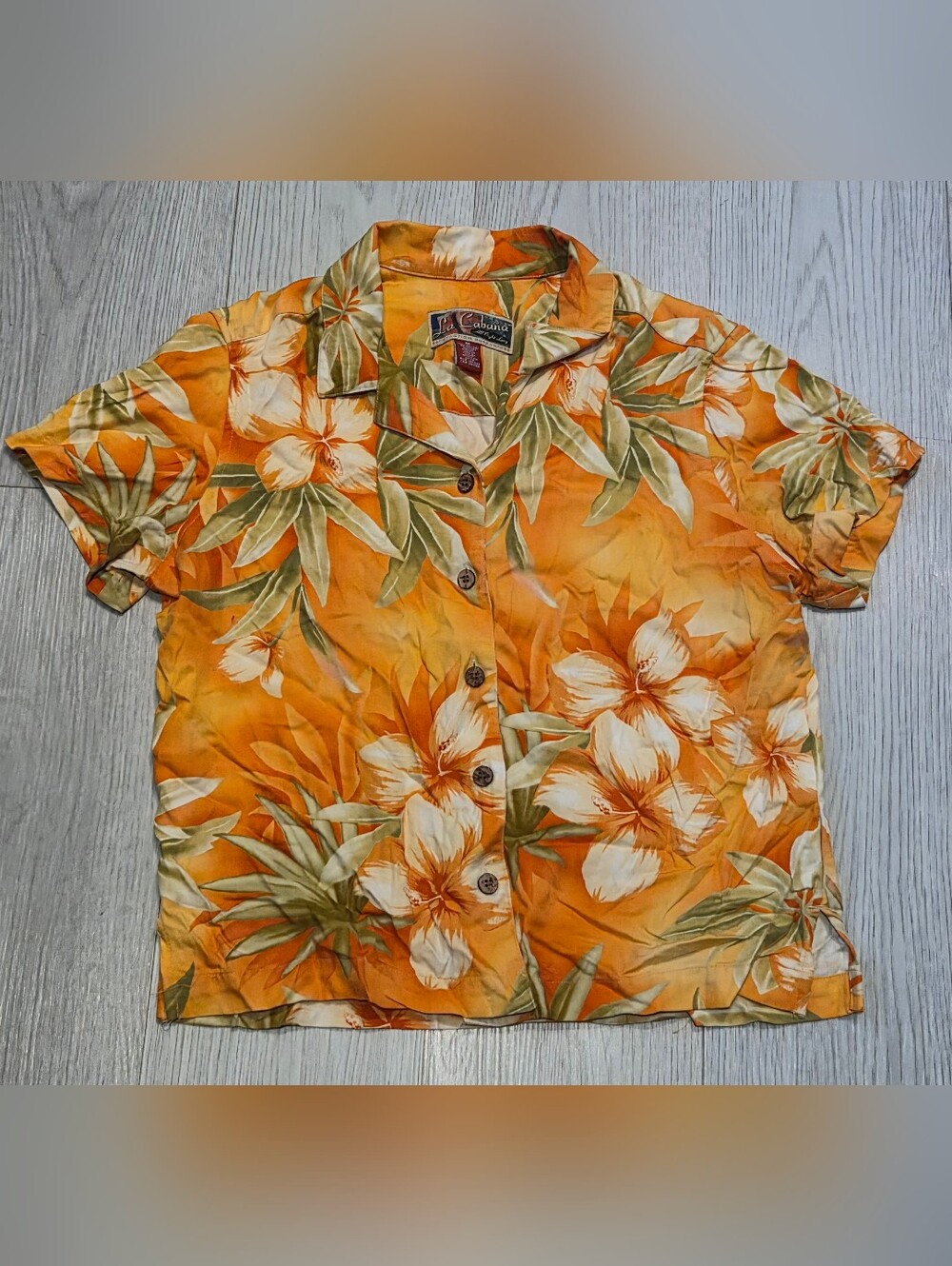 Casual Women's Orange Floral Button-Down Shirt by Columbia